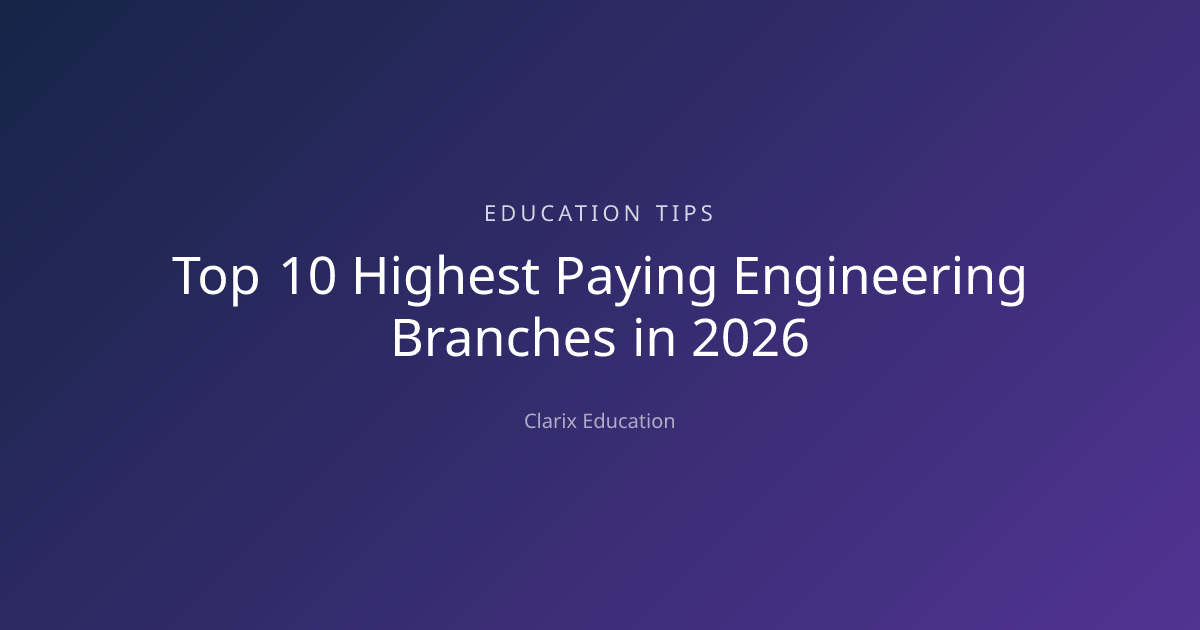 Top 10 Highest Paying Engineering Branches in 2026